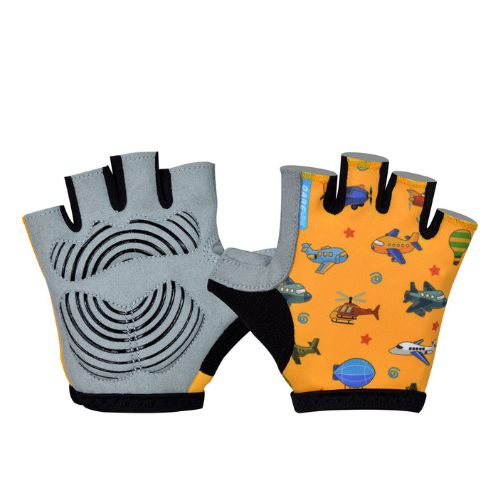 Par de guantes cortos infantiles DVG011 con aviones