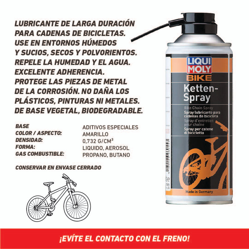 Lubricante para cadena de bicicleta en Aerosol