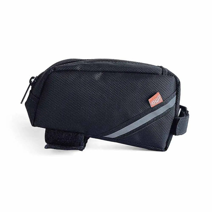 Bolso de tubo superior OnWheels negro con franja reflectante
