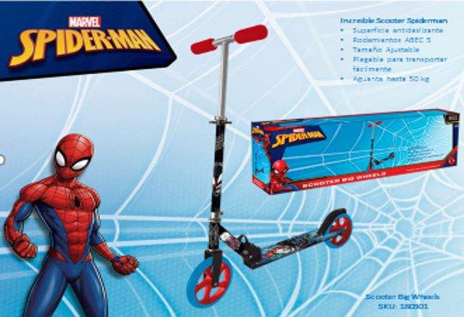 Scooter rueda grande Spiderman