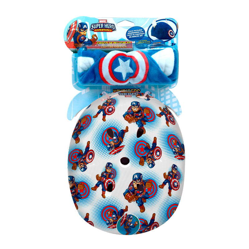 Casco 3D Capitán América Con funda de peluche