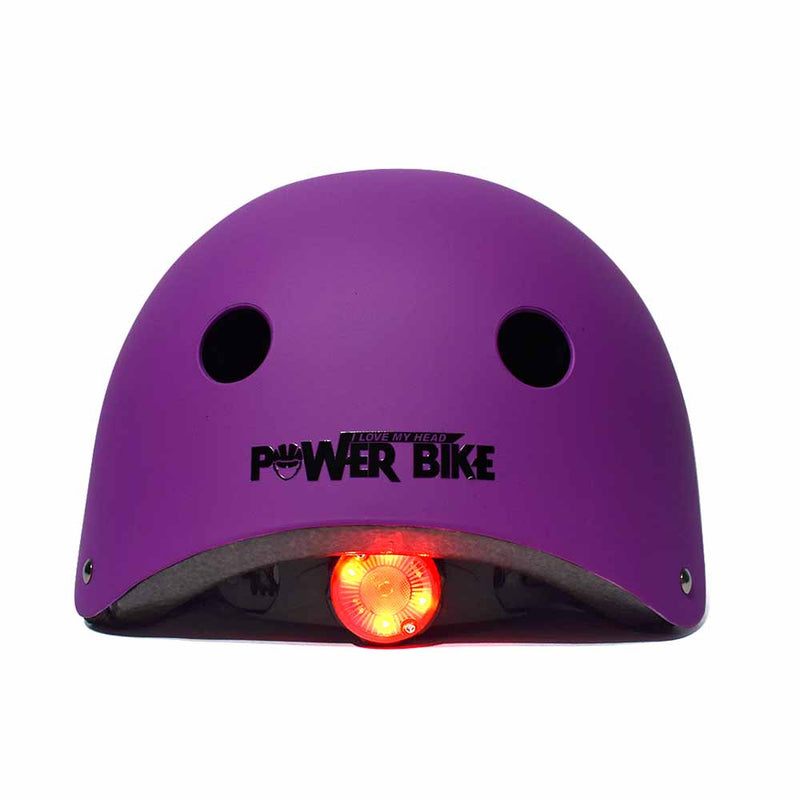 Casco Urbano Con Luz Powerbike Purpura