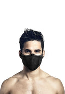 Máscaras Deportiva Filtrante Lavable Sin Cuello F5s E7  - Negra/Gris