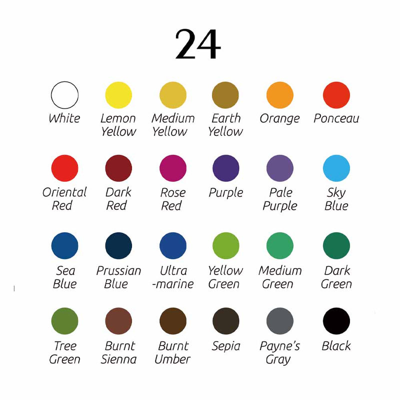 Set de acuarela 24 colores Himi - Miya