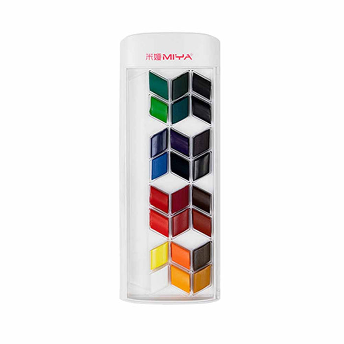 Set rombo de acuarela 24 colores Himi Miya