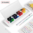 Set rombo de acuarela 24 colores Himi Miya