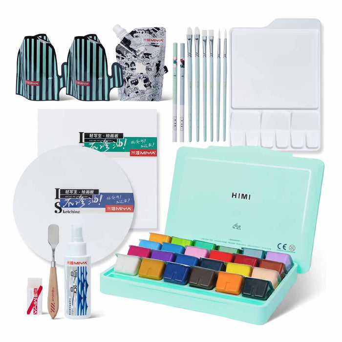 Set de gouache Himi Miya de 12 piezas con accesorios