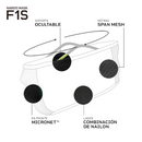 Máscara Filtrante Efecto Refrescante Lavable F1s Black