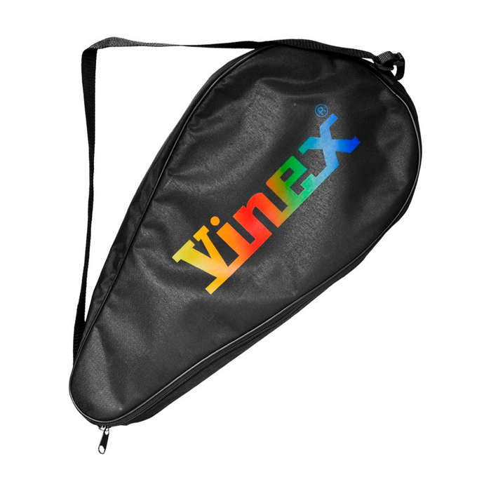 Funda para pala de pádel Vinex negra con logo de colores