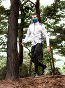 Máscaras Deportiva Filtrante Lavable Sin Cuello F5s E7  - Negra/Azul