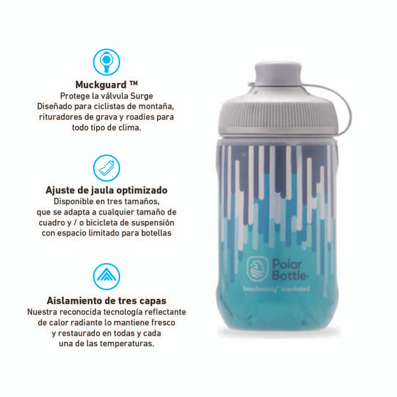Botella Breakaway® Muck Insulated 350ml Slate Blue/Turquoise