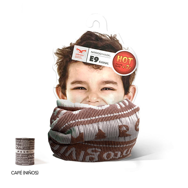 Bandana De Invierno Kids Reversible E9 -Brown