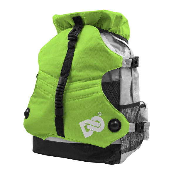 Mochila para patines en línea DG verde