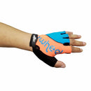 Guante Corto OnWheels! Celeste/Naranjo