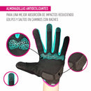 Guante largo Touch OnWheels! morado/verde