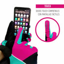 Guante largo Touch OnWheels! morado/verde