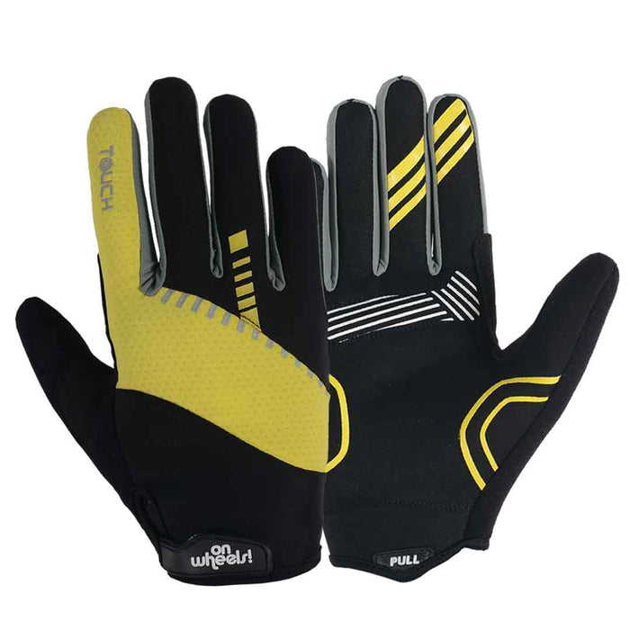 Guante largo Touch OnWheels! amarillo/negro