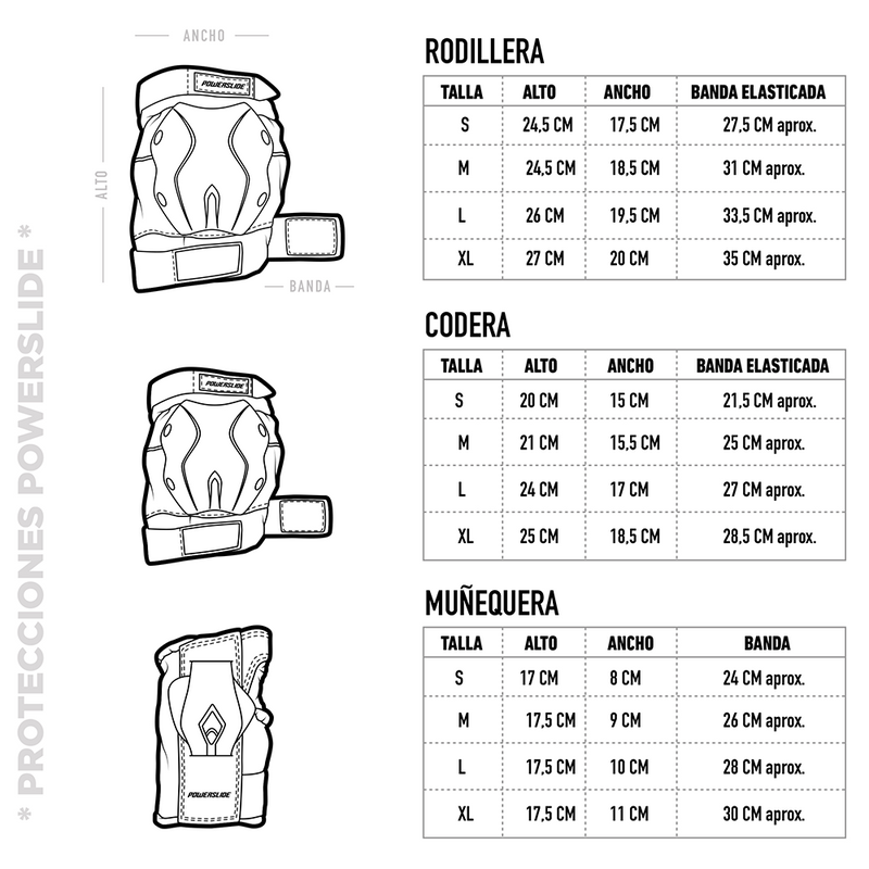 Pack Standard de Protecciones Powerslide Adulto