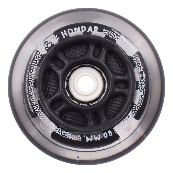 Pack de 8 Ruedas Black con Luces 80MM