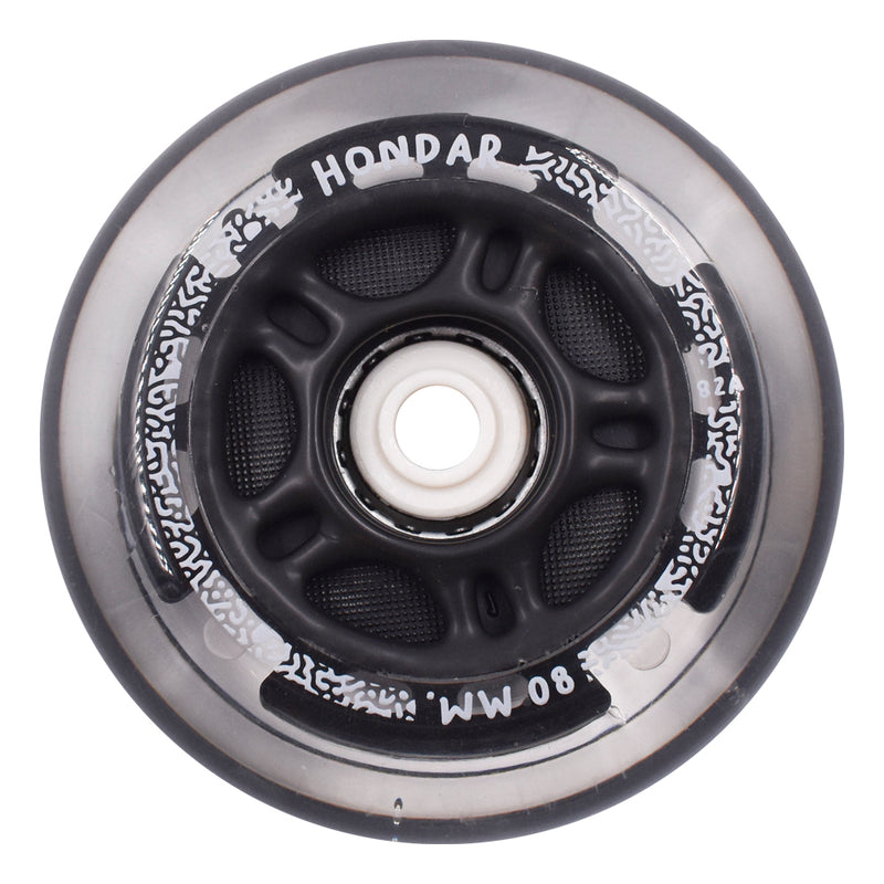 Pack de 8 Ruedas Black con Luces 80MM