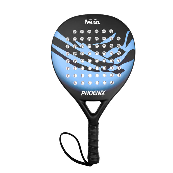 Pala de pádel fibra de carbono Phoenix azul + funda