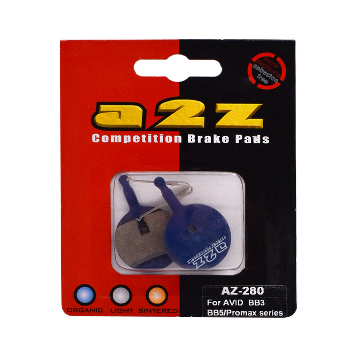 Pastillas de freno A2Z AZ-280 para Avid BB5 y Promax en su empaque