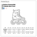 Patines Powerslide Triskate Next Core Black White