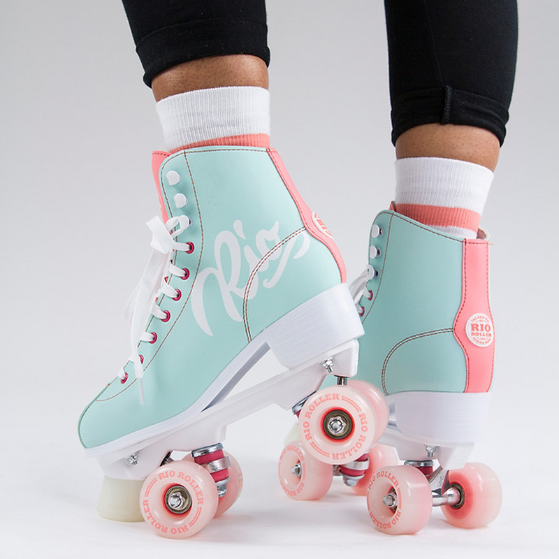 Patines Quad Rio Roller Scrip Teal Coral