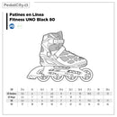 Patines en Línea Fitness UNO Black 80