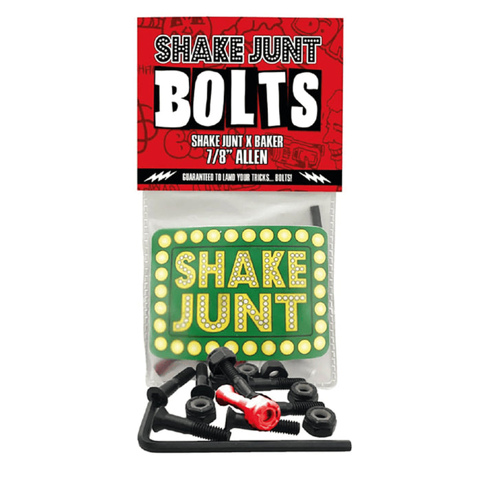 Pernos para skate Shake Junt 7/8 Allen en su empaque