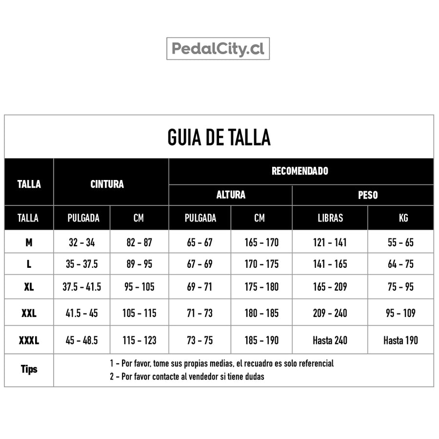 Guía de tallas de la ropa interior Wosawe