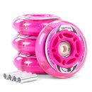 Ruedas para patines en línea Light Up Pink