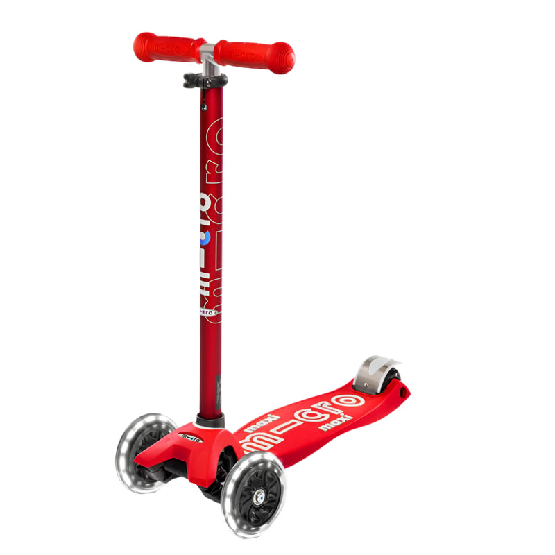 Scooter Maxi Deluxe LED Rojo