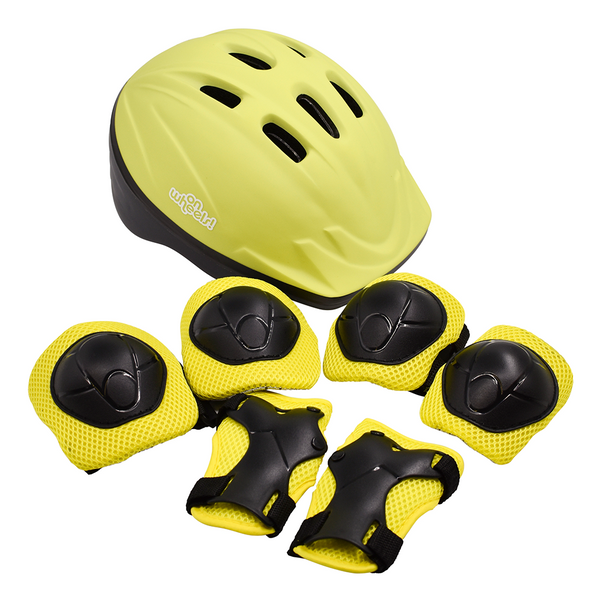 Set de Cascos y Protecciones Infantiles OnWheels! Amarillo