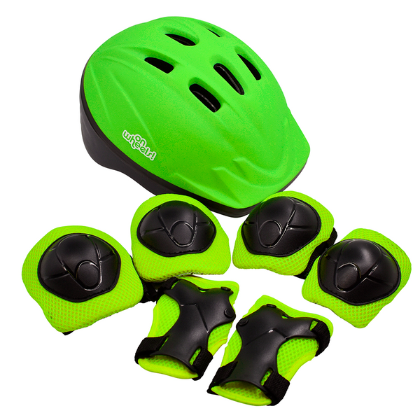 Set de Cascos y Protecciones Infantiles OnWheels! Verde