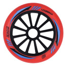 Set de Ruedas 125MM Rojo con Azul