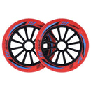 Set de Ruedas 125MM Rojo con Azul