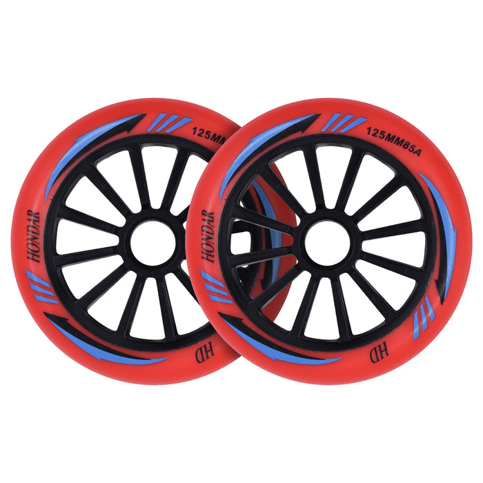 Hondar Set de Ruedas 125MM Rojo con Azul