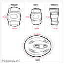 Set de casco + protecciones Cars Rider azul