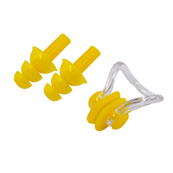 Set de tapones de oído + clip nasal Phoenix amarillo