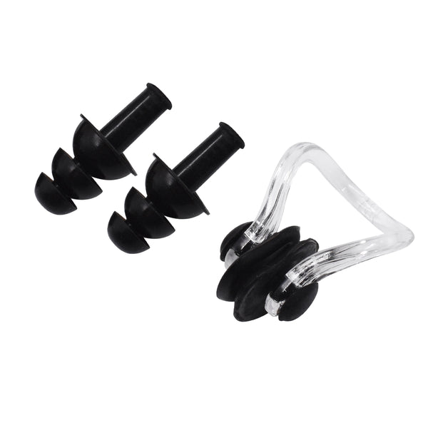 Set de tapones de oído + clip nasal Phoenix negro