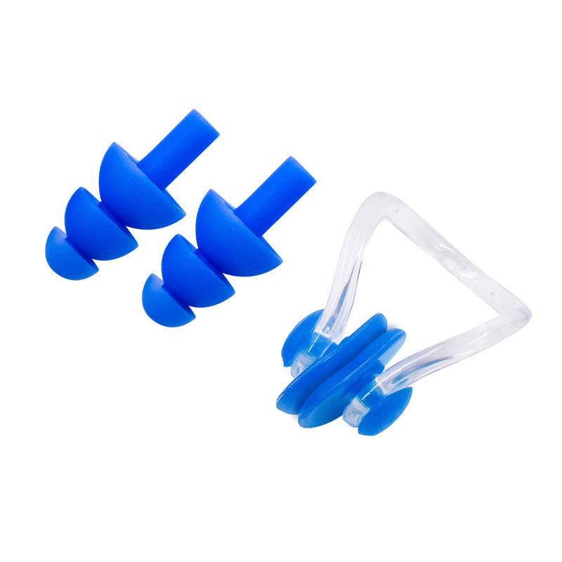 Set de tapones de oído + clip nasal Torpedo azul