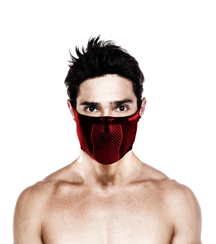 Bandana Deportiva Slim-Fit Sin Cuello Reversible X5s -Negro/Roja