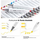 Set 72 marcadores doble punta Ohuhu + Blender