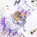 Set 72 marcadores doble punta Ohuhu + Blender