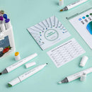 Set 24 marcadores delgados doble punta Ohuhu + Blender