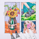 Set 24 marcadores delgados doble punta Ohuhu + Blender