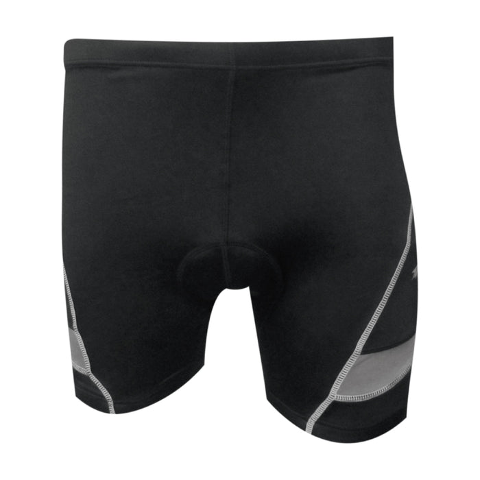 Calza corta de ciclismo Torpedo negra con costuras grises