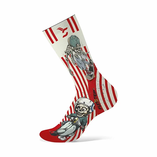 Calcetines Deportivos Skeletons Red Funstep