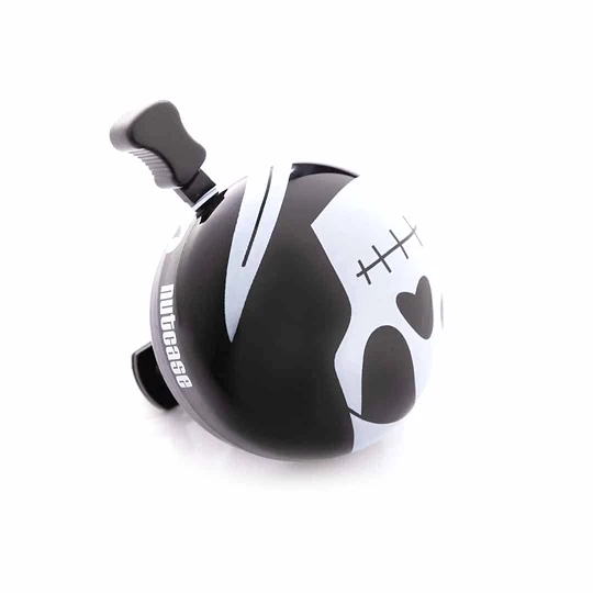 Campanilla Nutcase Ride the Plank negra con calavera pirata